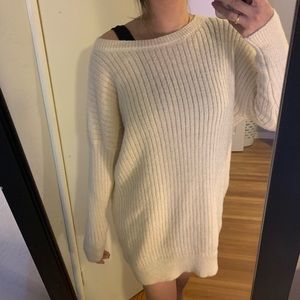 Fashion nova white sweater dress